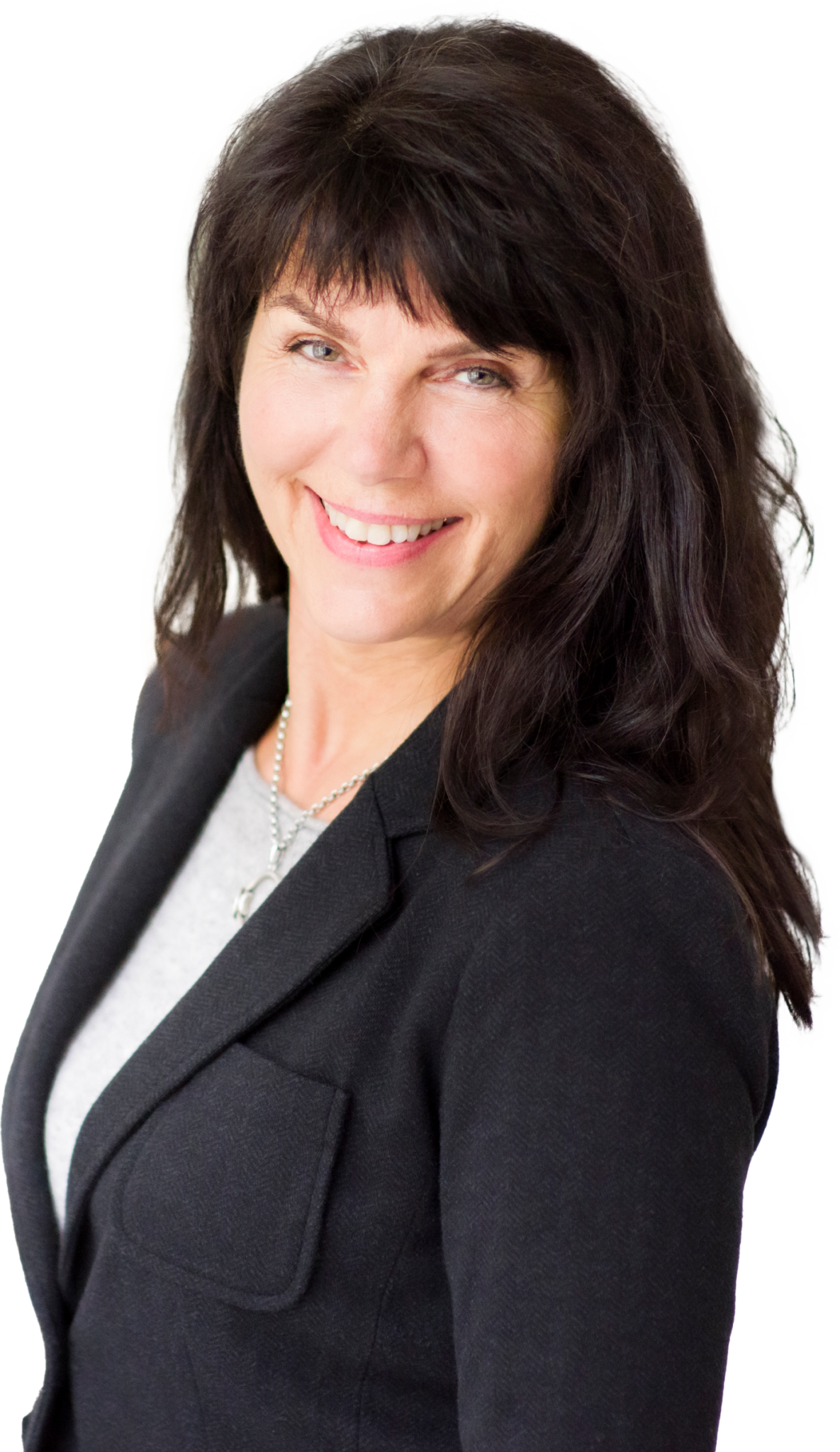 Portrait von Carolyne Ergin in schwarzem Blazer