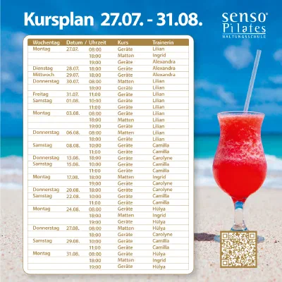 Artikelbild für Unser Sommer-Kursplan