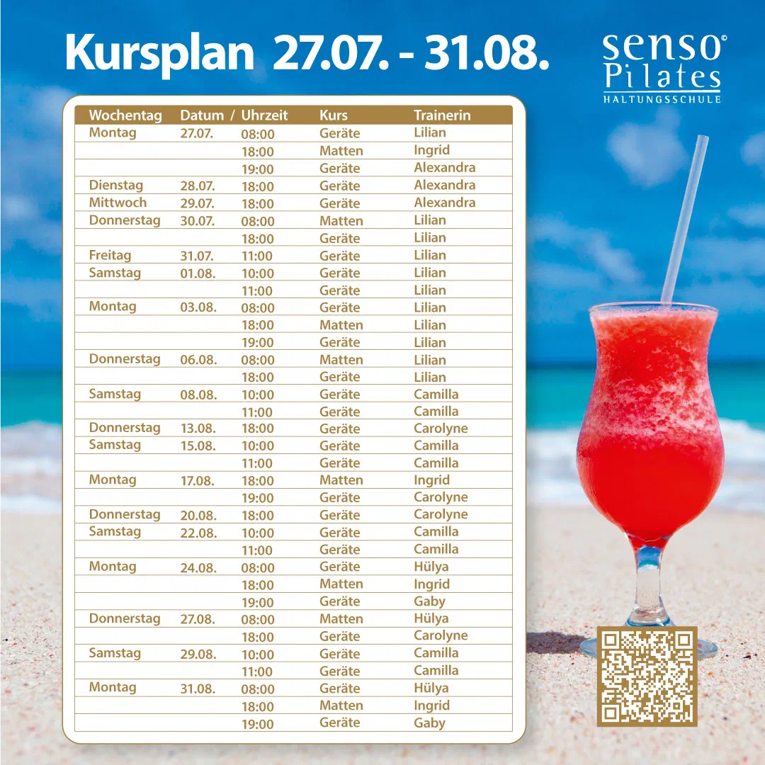 Unser Sommer-Kursplan