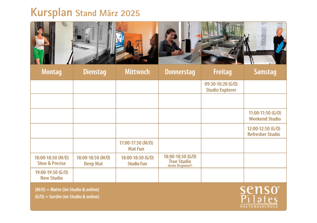 Kursplan Stand März 2025